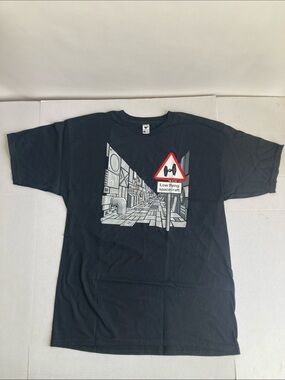 Men's Black Graphic Short-Sleeve Tee Fury Shirt with Fun Star Wars Street Sign